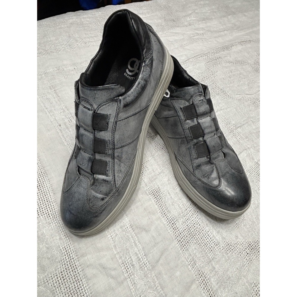 Gravity Defyer‎ Shoes Mens 11 Raddley Slip On Grey Gray  Leather Sneaker